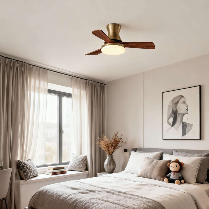 Vraxilo Ceiling Fan Light Style C | Mid-century Wood Fan Light
