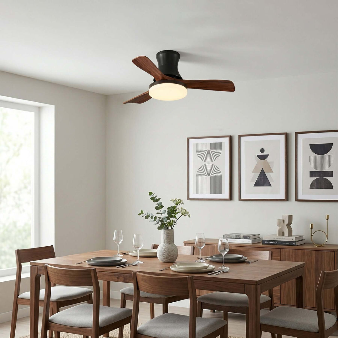 Vraxilo Ceiling Fan Light Style C | Mid-century Wood Fan Light