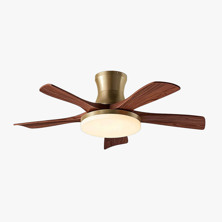 Vraxilo Ceiling Fan Light Style D | Mid-century Wood Fan Light