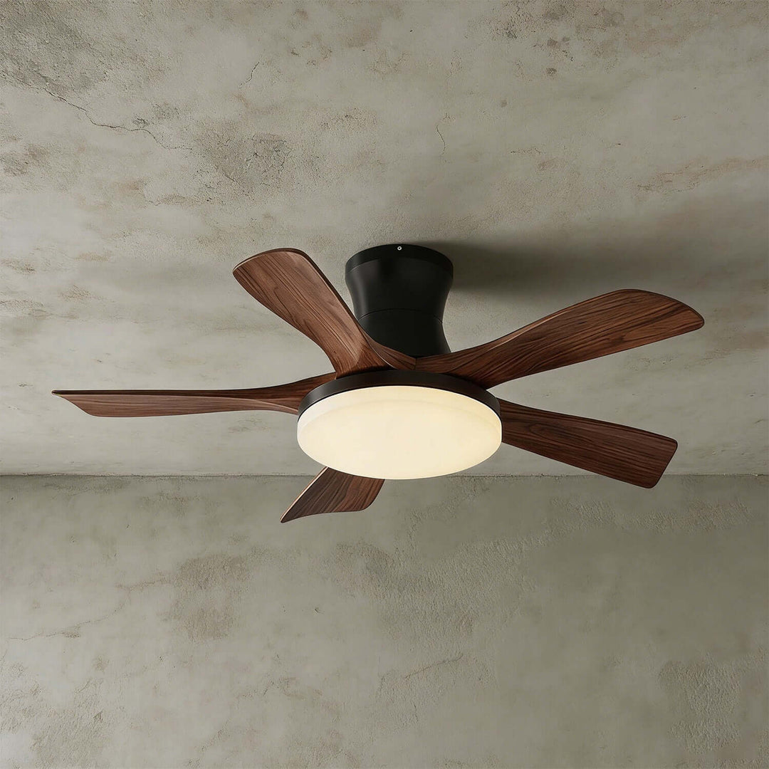Vraxilo Ceiling Fan Light Style D | Mid-century Wood Fan Light