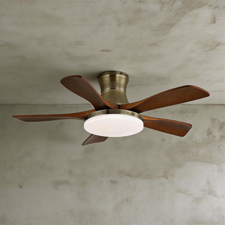 Vraxilo Ceiling Fan Light Style D | Mid-century Wood Fan Light