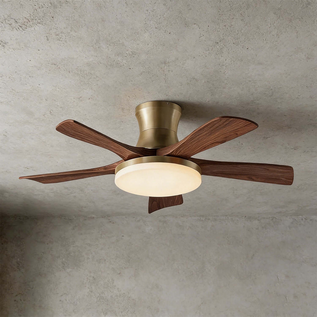 Vraxilo Ceiling Fan Light Style D | Mid-century Wood Fan Light