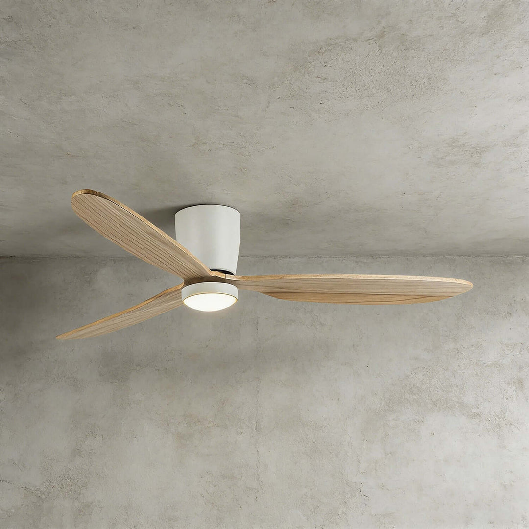 Vraxis Ceiling Fan Light | Modern Solid Wood Bedroom