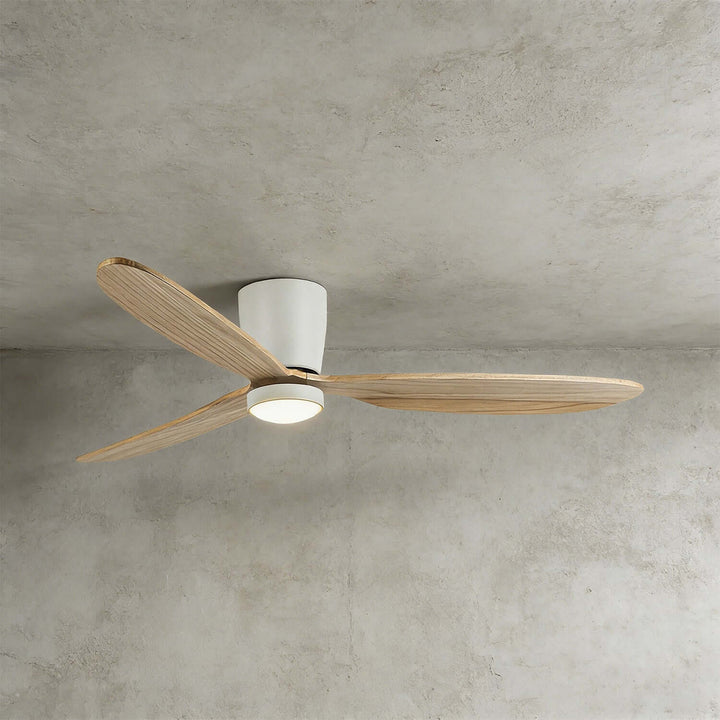 Vraxis Ceiling Fan Light | Modern Solid Wood Bedroom