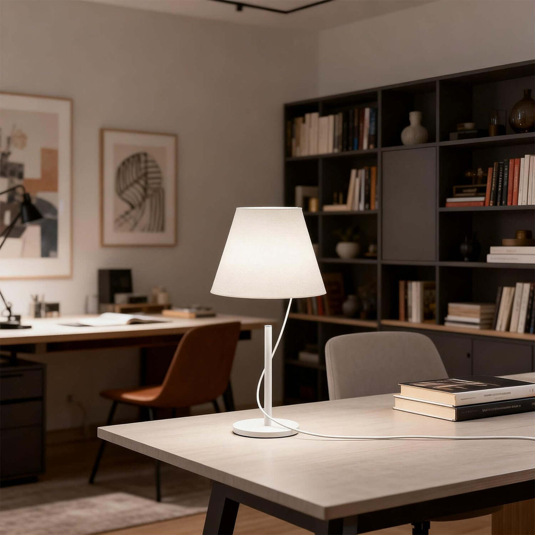 Vylen Table Lamp – Minimal DuPont Paper Office Light