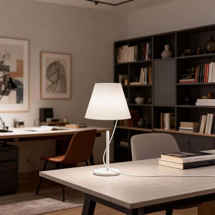 Vylen Table Lamp – Minimal DuPont Paper Office Light