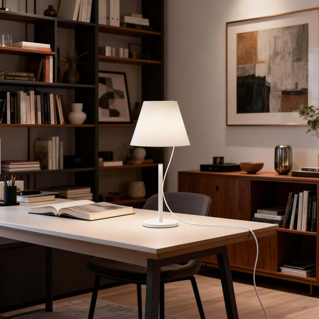 Vylen Table Lamp – Minimal DuPont Paper Office Light