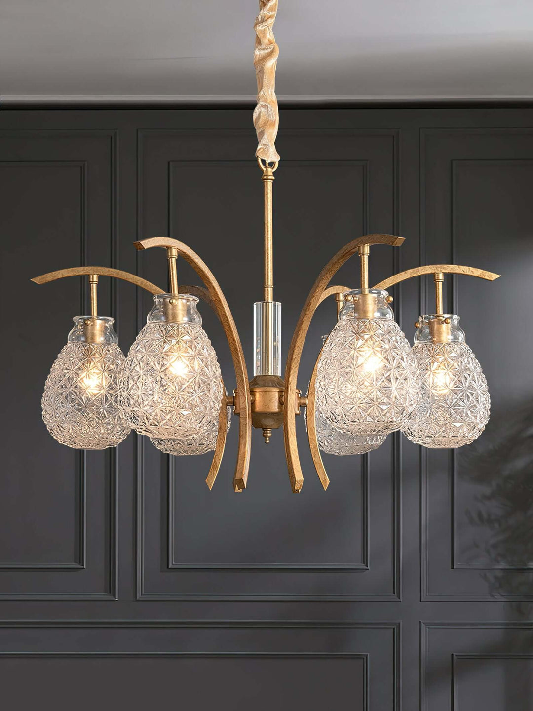 Vynol Chandelier - Vintage Living Room Art Deco Lighting