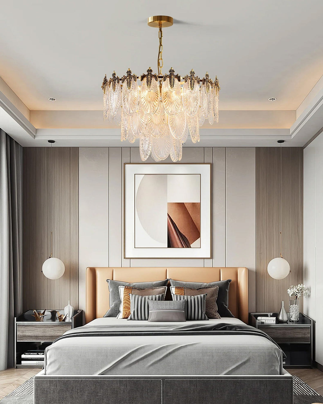 Vynoxi Chandelier - Modern Brass & crystal Glass Lighting