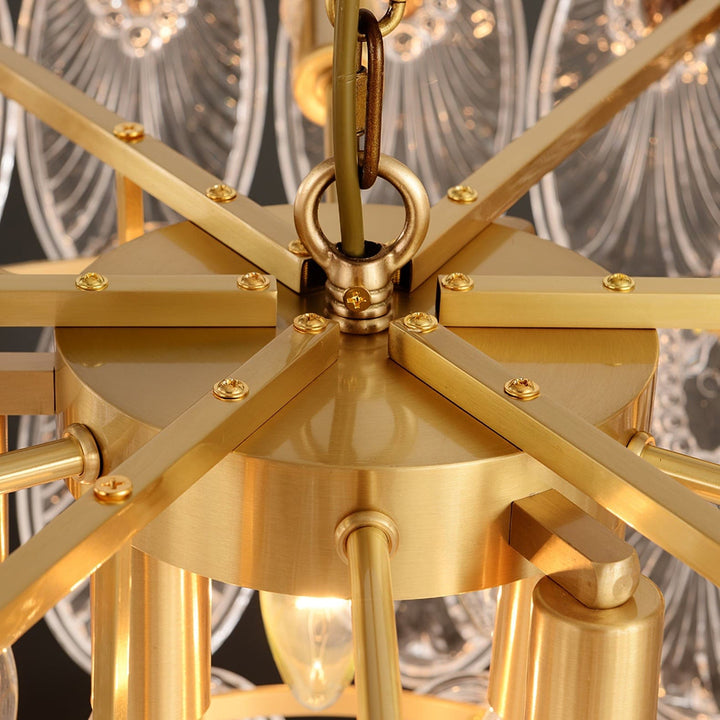 Vynoxi Chandelier - Modern Brass & crystal Glass Lighting