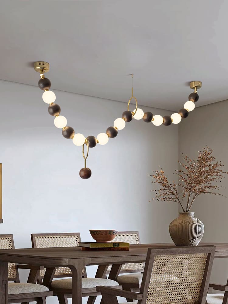 Walnut Necklace Chandelier