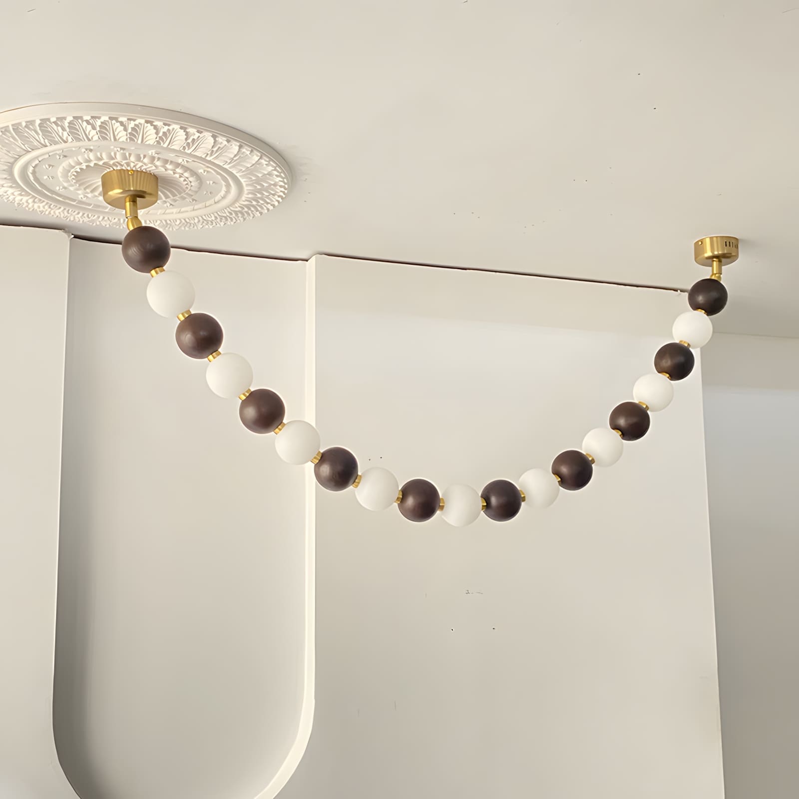 Walnut Necklace Chandelier