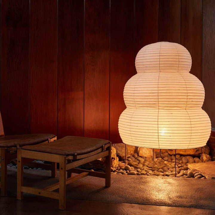 Washi Paper Akari 25N Floor Lamp – Elegant Japanese Design & Glow | Vinlighting | Vinlighting