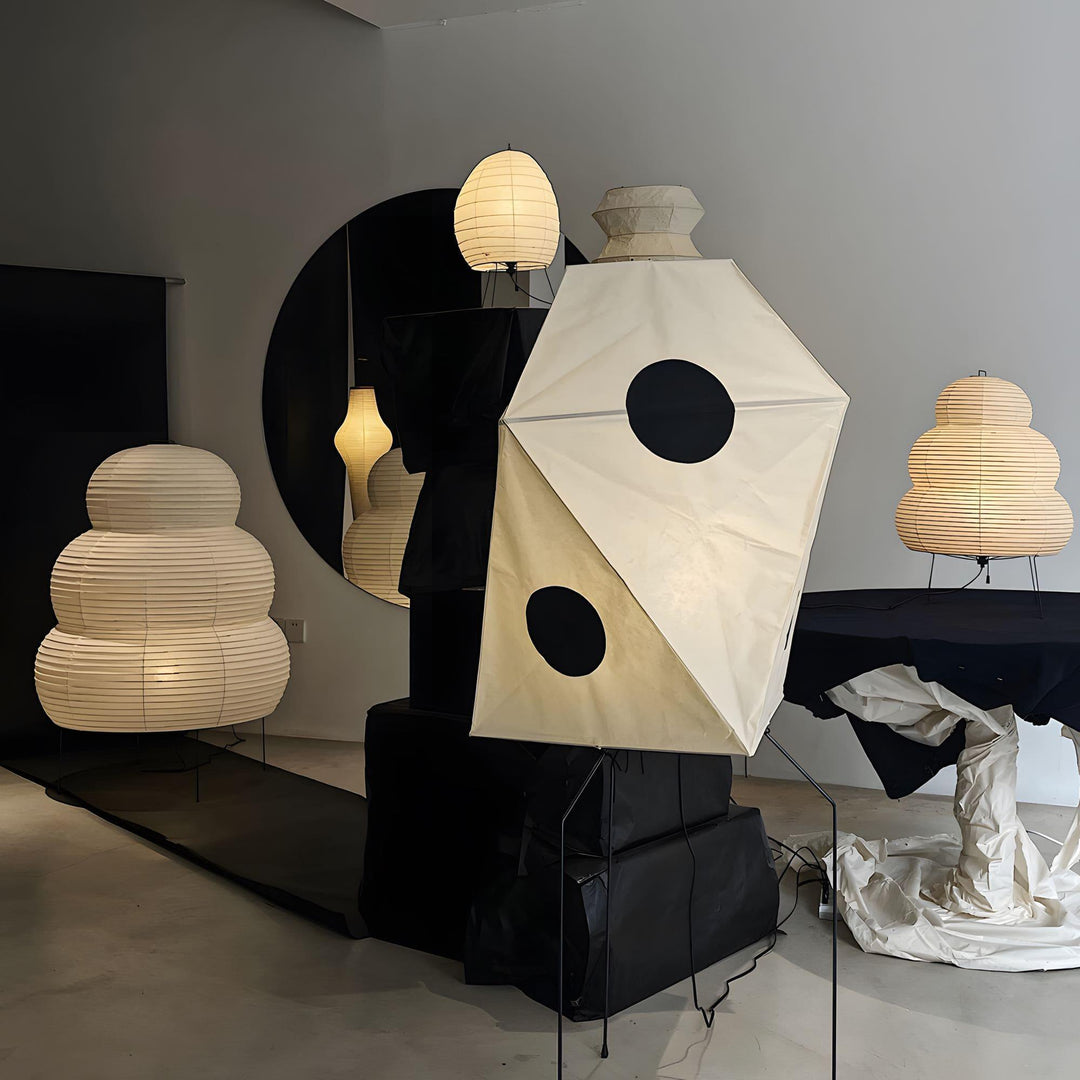 Washi Paper Akari 25N Floor Lamp – Elegant Japanese Design & Glow | Vinlighting | Vinlighting