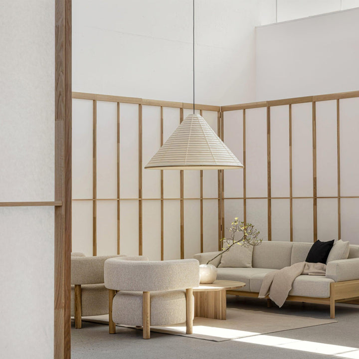 Washi Paper Cone Pendant Light - Contemporary Hanging for Dining Room | Vinlighting | Vinlighting