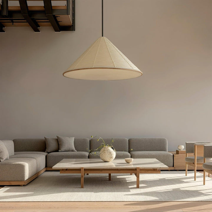 Washi Paper Cone Pendant Light - Contemporary Hanging for Dining Room | Vinlighting | Vinlighting