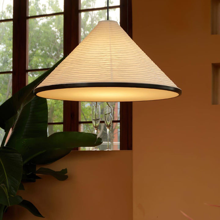 Washi Paper Cone Pendant Light - Contemporary Hanging for Dining Room | Vinlighting | Vinlighting