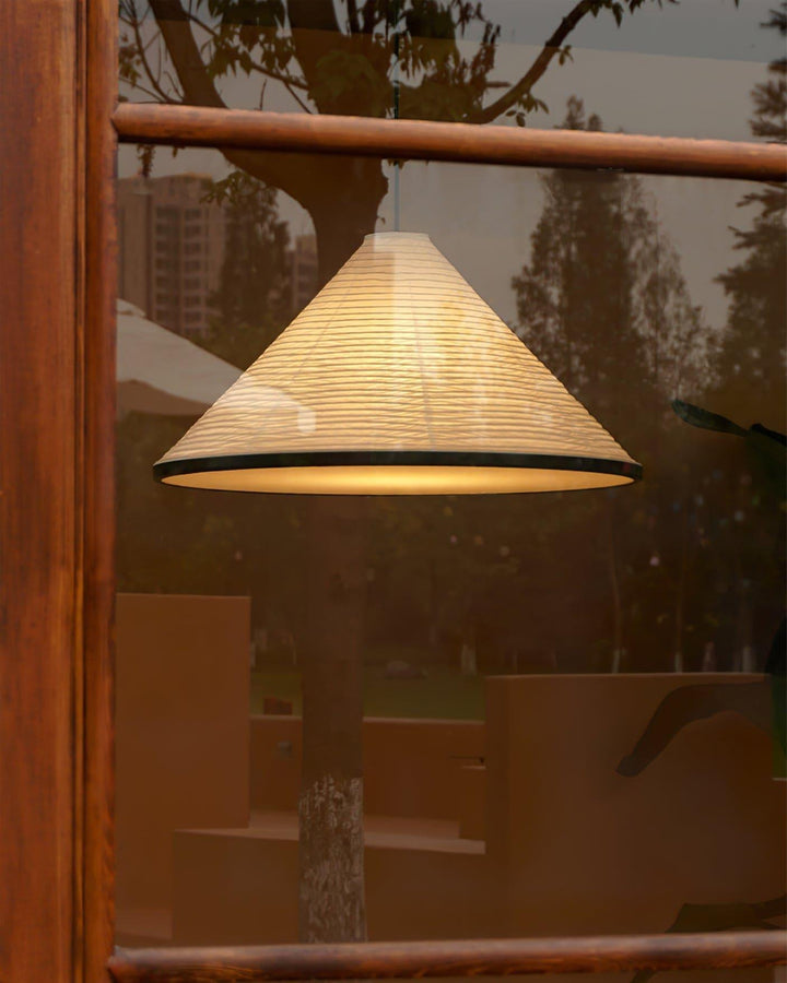 Washi Paper Cone Pendant Light - Contemporary Hanging for Dining Room | Vinlighting | Vinlighting