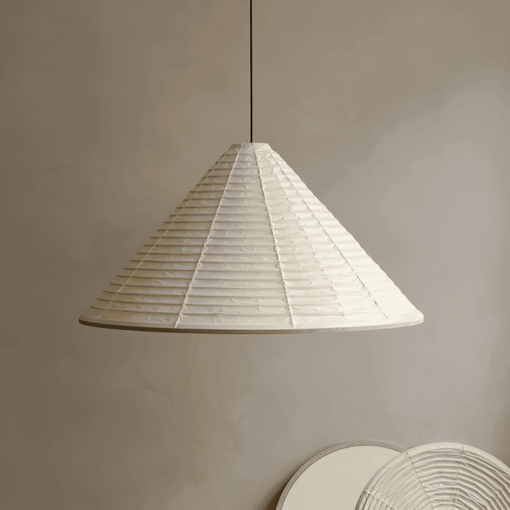 Washi Paper Cone Pendant Light - Contemporary Hanging for Dining Room | Vinlighting | Vinlighting