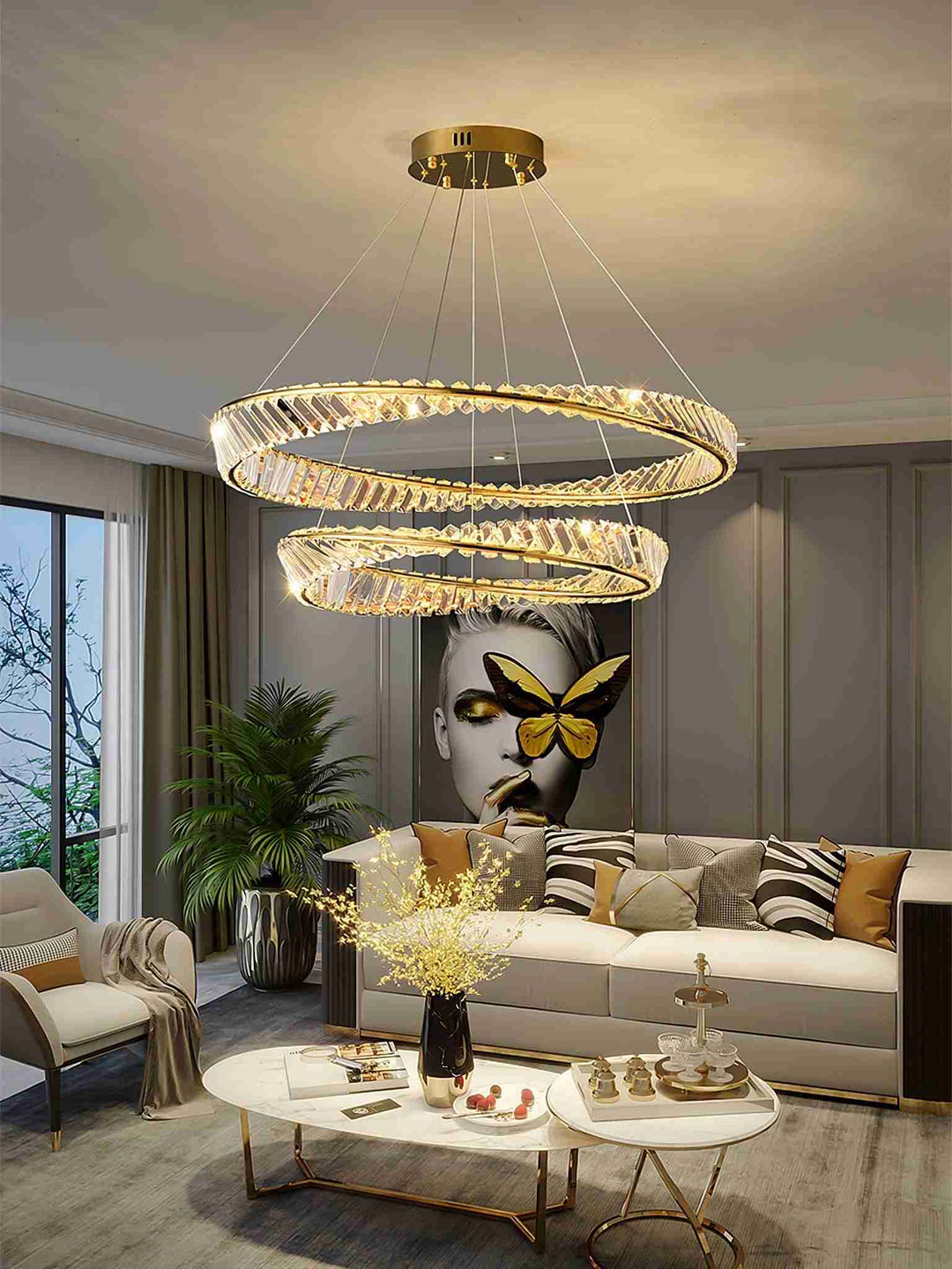 Wave Crystal Chandelier – Elegant Lighting with Shimmering Detail | Vinlighting | Vinlighting