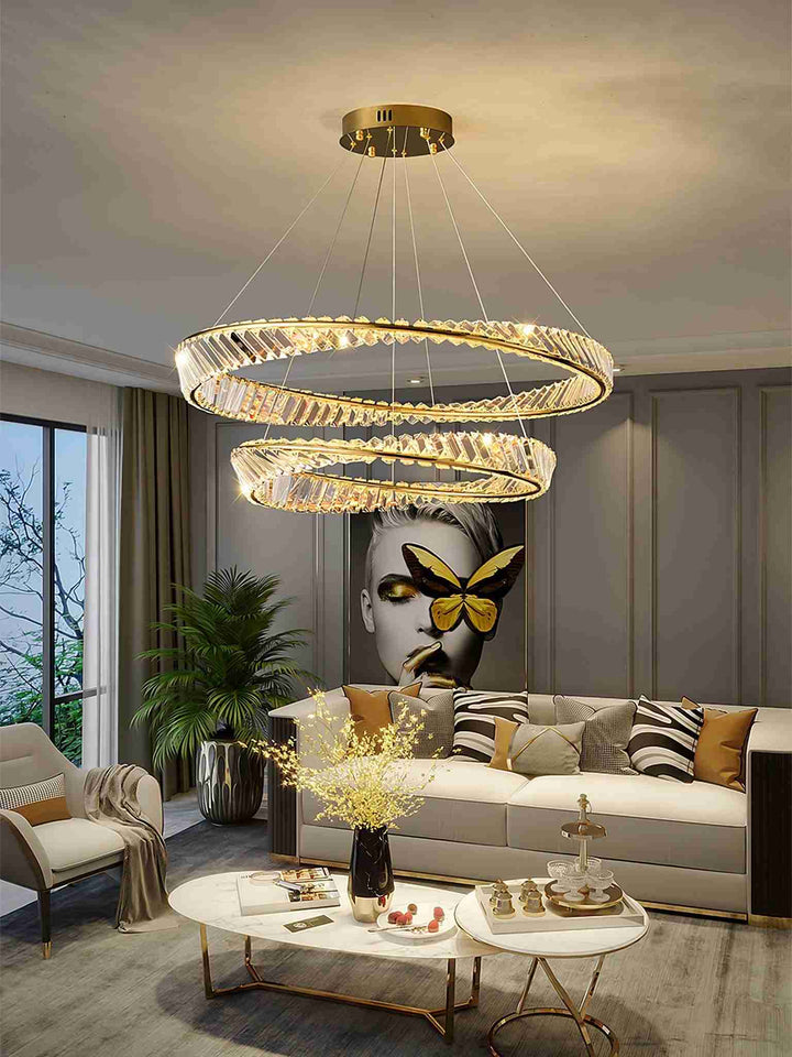 Wave Crystal Chandelier – Elegant Lighting with Shimmering Detail | Vinlighting | Vinlighting