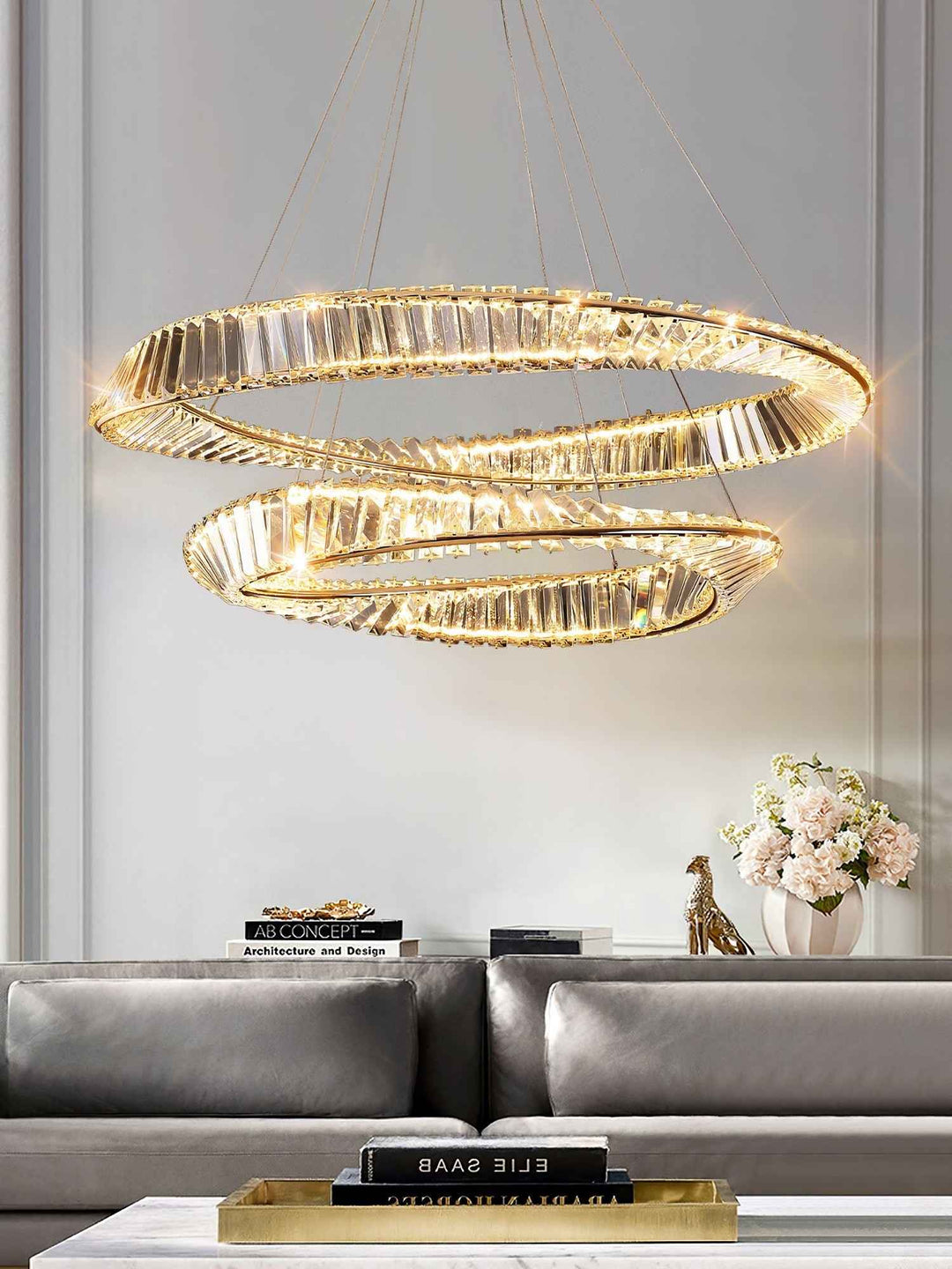 Wave Crystal Chandelier – Elegant Lighting with Shimmering Detail | Vinlighting | Vinlighting