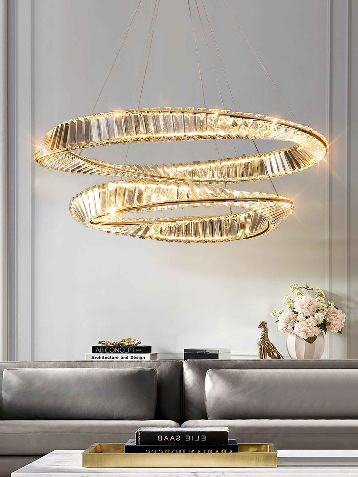 Wave Crystal Chandelier – Elegant Lighting with Shimmering Detail | Vinlighting | Vinlighting
