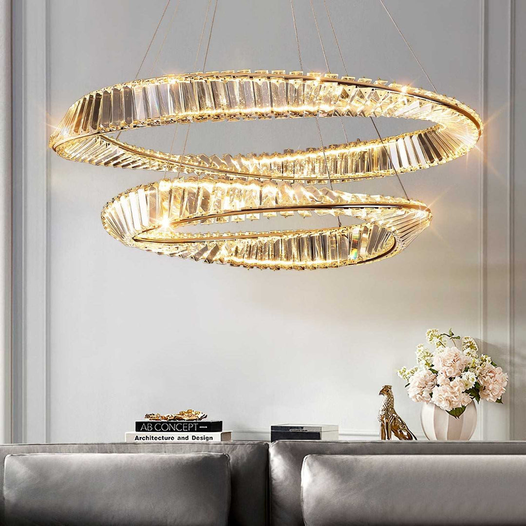 Wave Crystal Chandelier – Elegant Lighting with Shimmering Detail | Vinlighting | Vinlighting