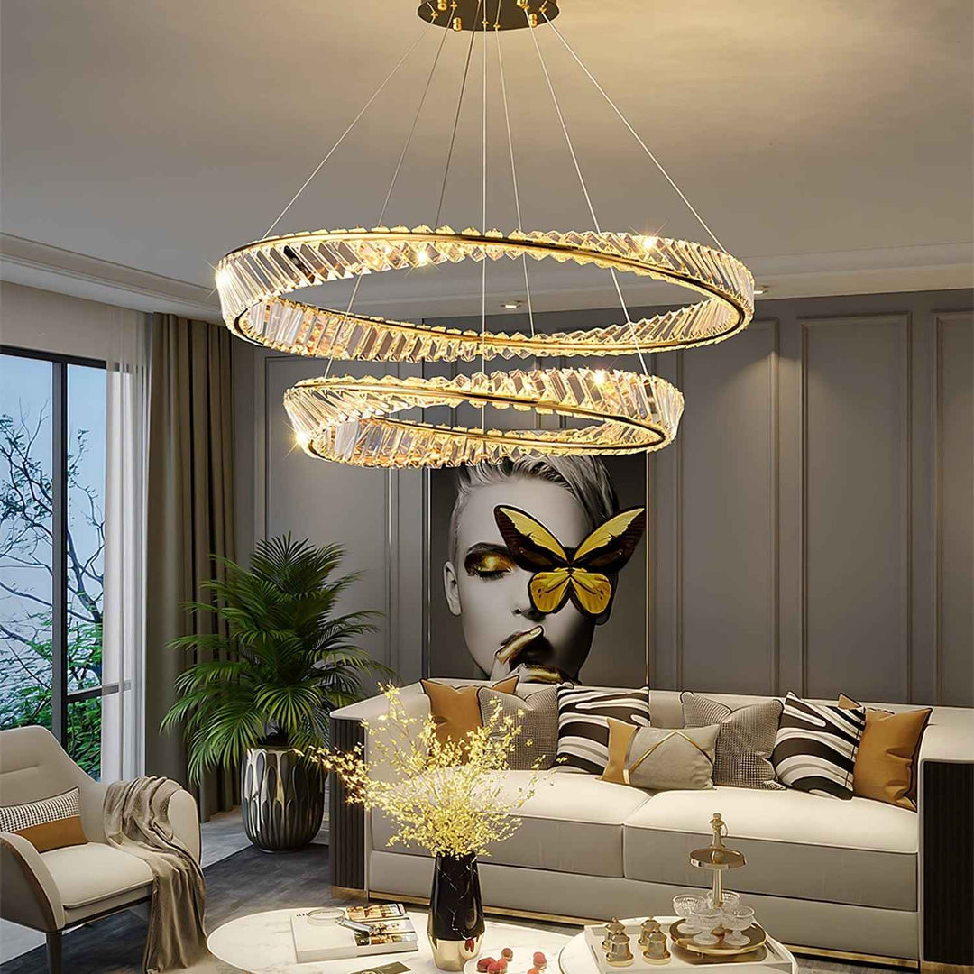 Wave Crystal Chandelier – Elegant Lighting with Shimmering Detail | Vinlighting | Vinlighting