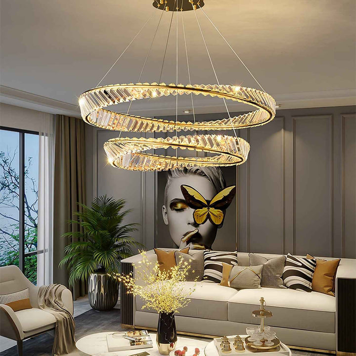 Wave Crystal Chandelier – Elegant Lighting with Shimmering Detail | Vinlighting | Vinlighting