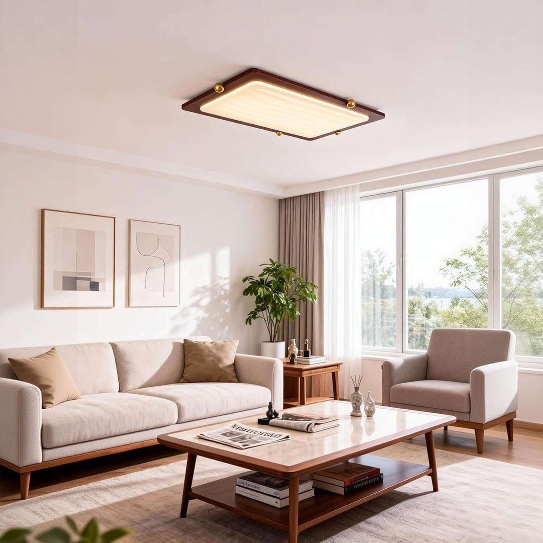Wevre Rectangle Ceiling Light – Nordic Vintage Acrylic Fixture