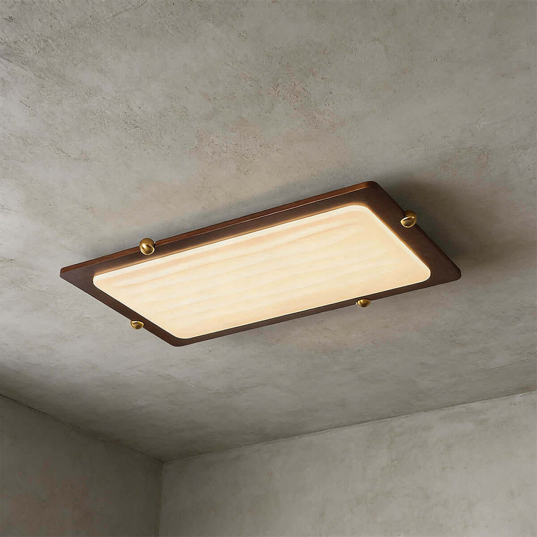 Wevre Rectangle Ceiling Light – Nordic Vintage Acrylic Fixture