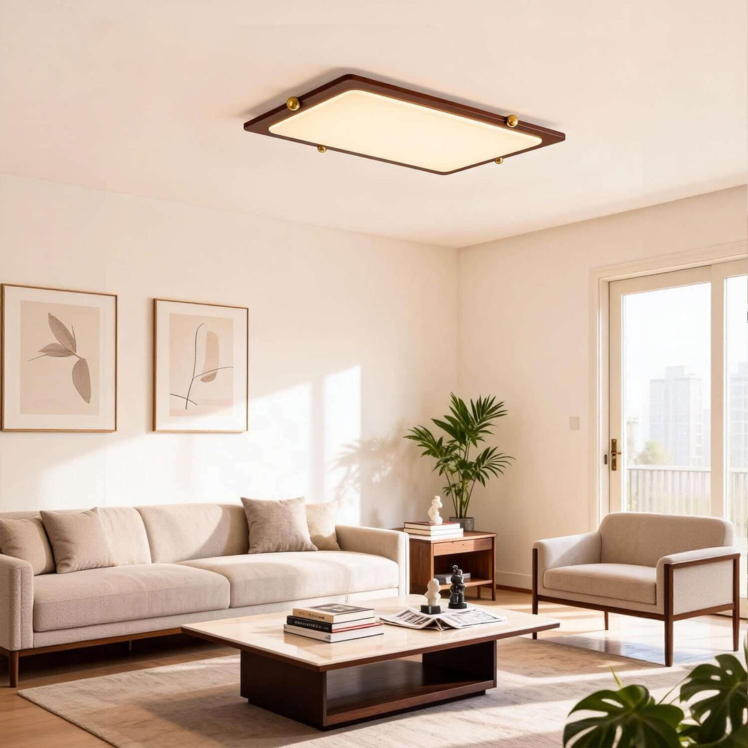 Wevre Rectangle Ceiling Light – Nordic Vintage Acrylic Fixture