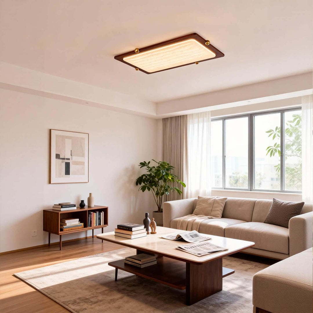 Wevre Rectangle Ceiling Light – Nordic Vintage Acrylic Fixture