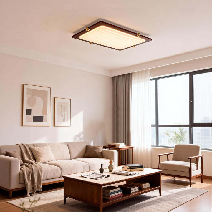 Wevre Rectangle Ceiling Light – Nordic Vintage Acrylic Fixture