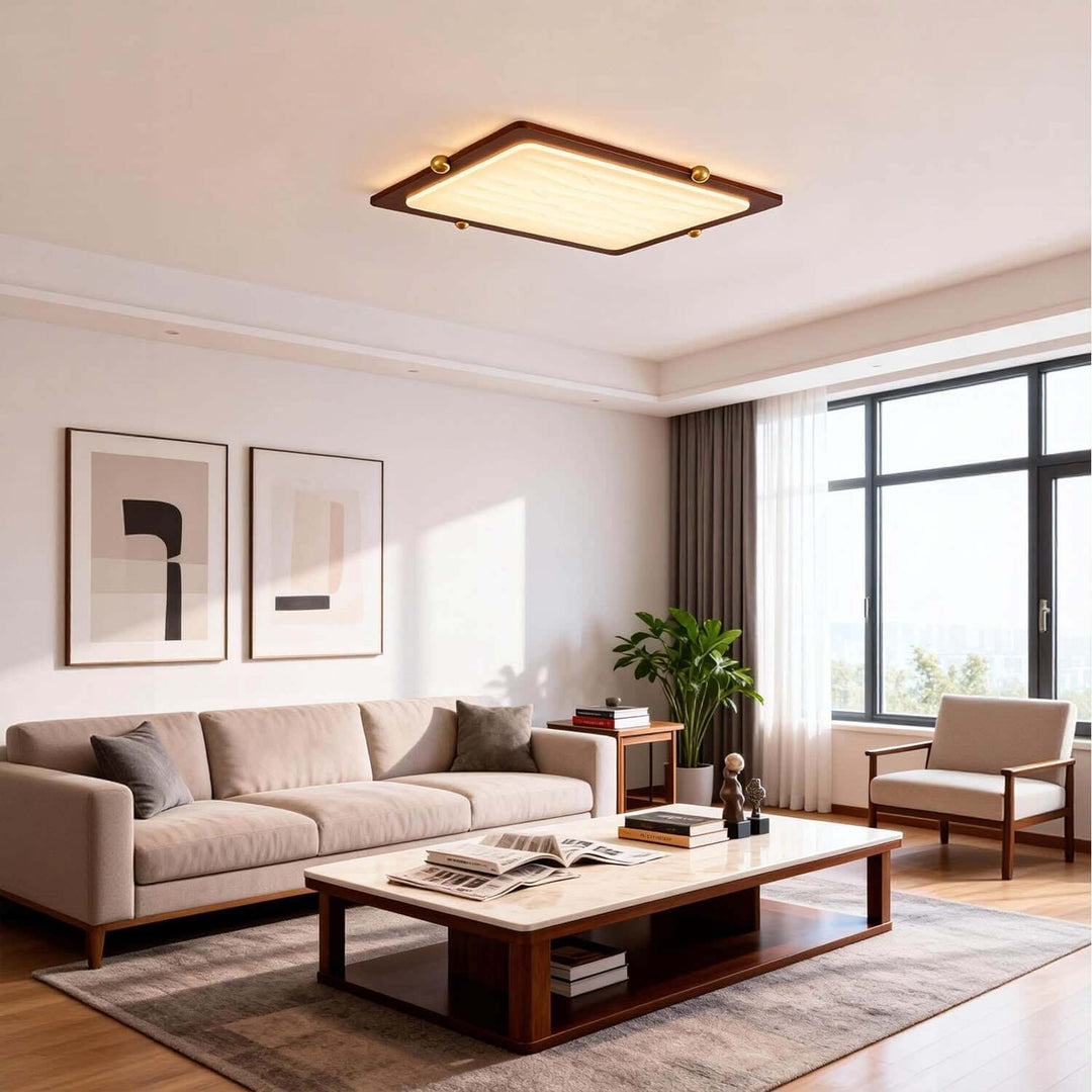 Wevre Rectangle Ceiling Light – Nordic Vintage Acrylic Fixture