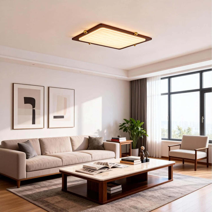 Wevre Rectangle Ceiling Light – Nordic Vintage Acrylic Fixture