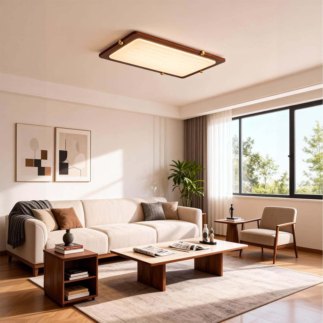 Wevre Rectangle Ceiling Light – Nordic Vintage Acrylic Fixture