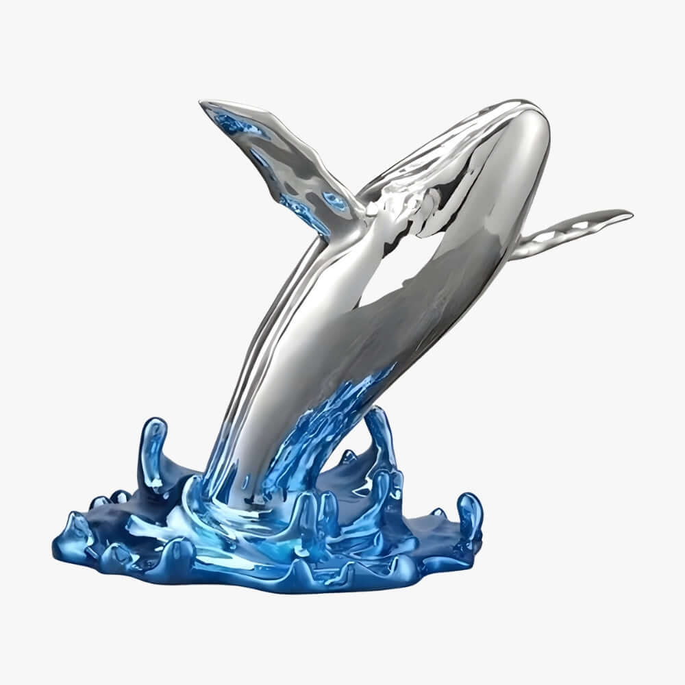 Whale Art Sculpture – Creative Resin Living Room Decorative Piece