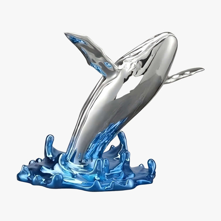 Whale Art Sculpture – Creative Resin Living Room Decorative Piece