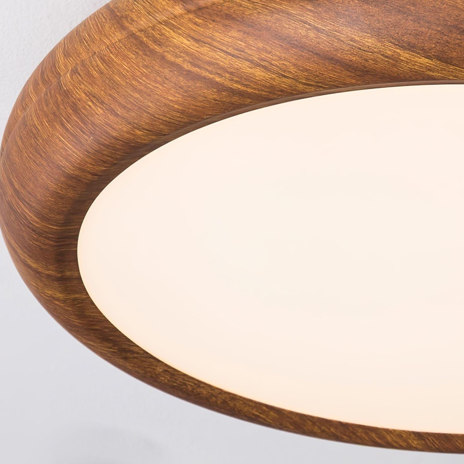 Wood Grain Round Ceiling Lamp - Vinlighting