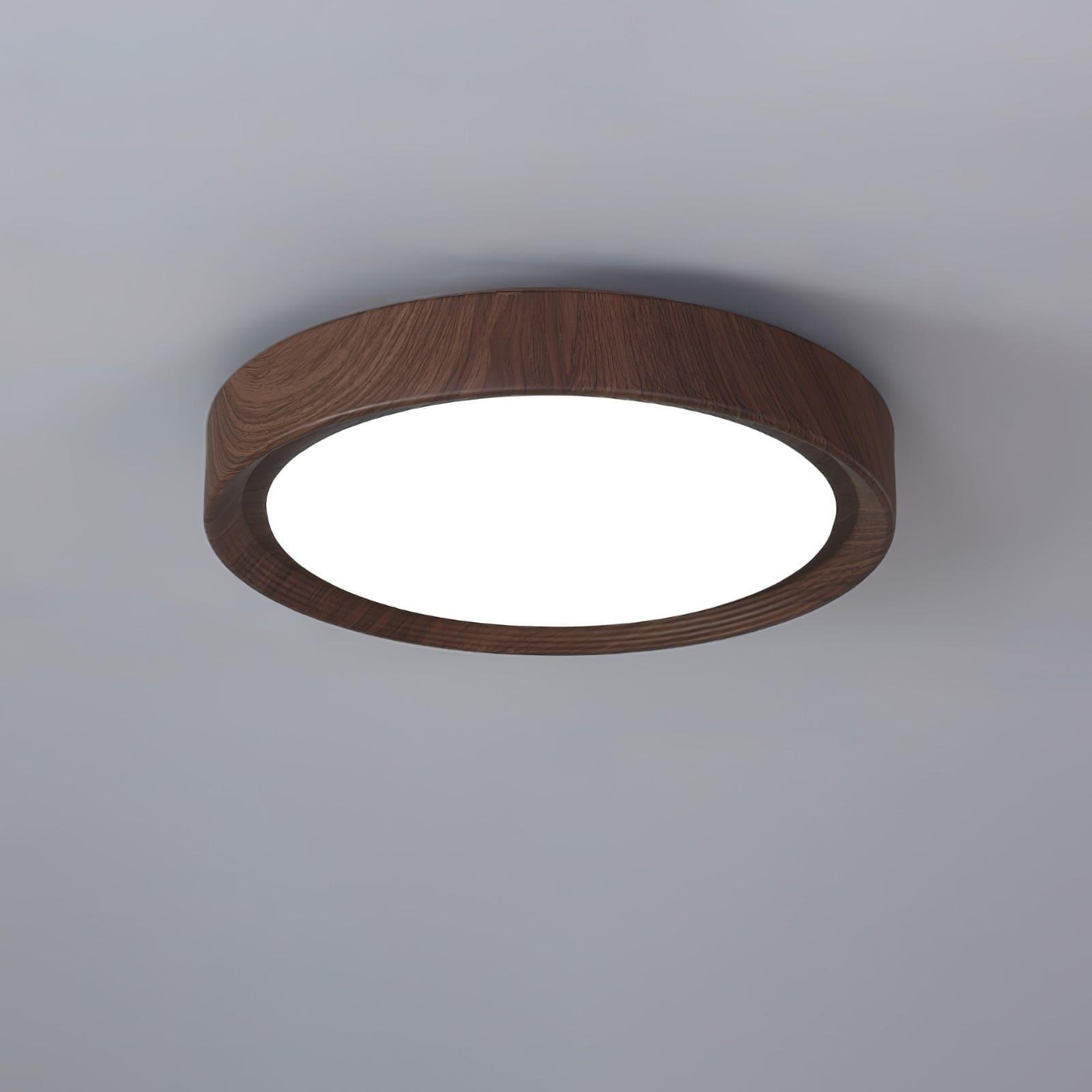 Wood Grain Round Ceiling Lamp - Vinlighting