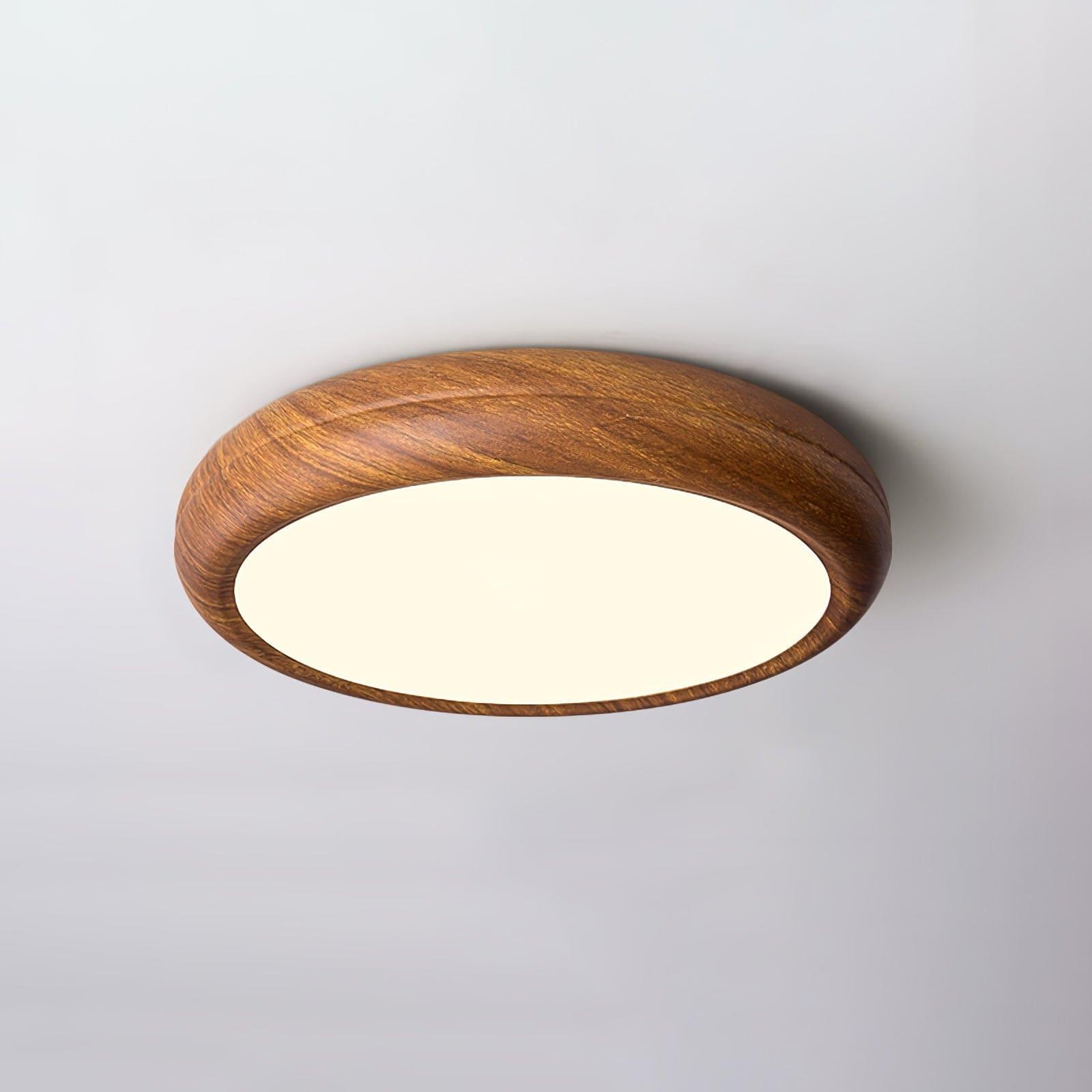 Wood Grain Round Ceiling Lamp - Vinlighting