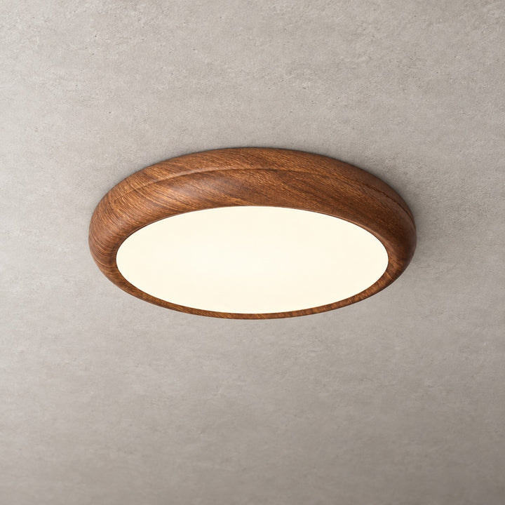 Wood Grain Round Ceiling Lamp