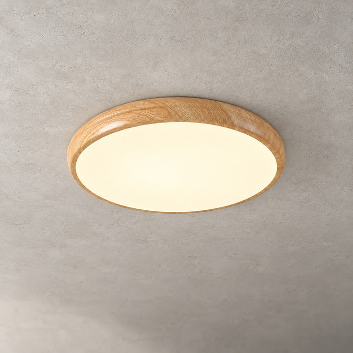 Wood Grain Round Ceiling Lamp