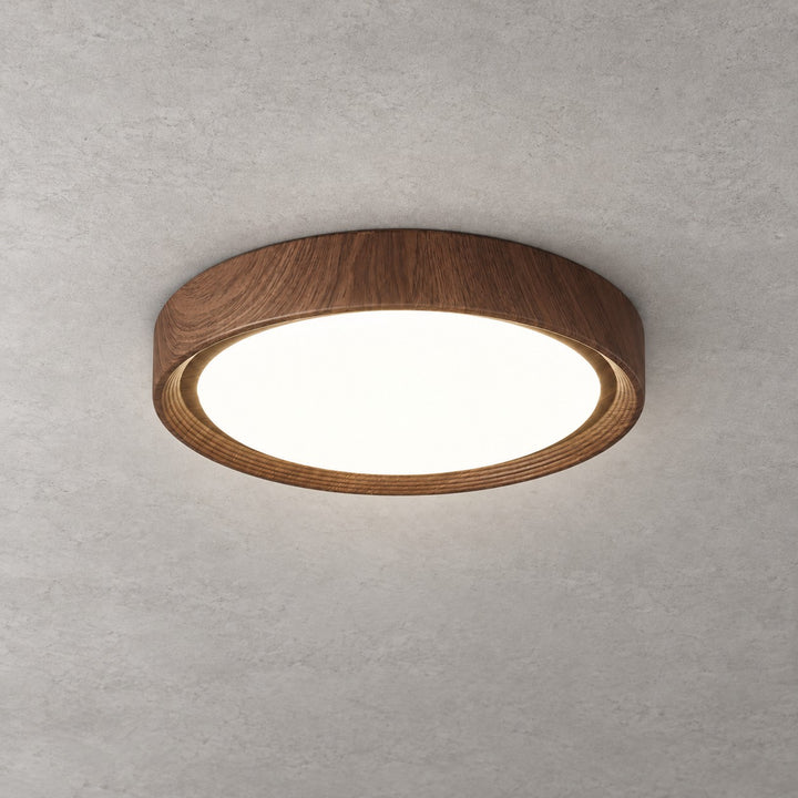 Wood Grain Round Ceiling Lamp