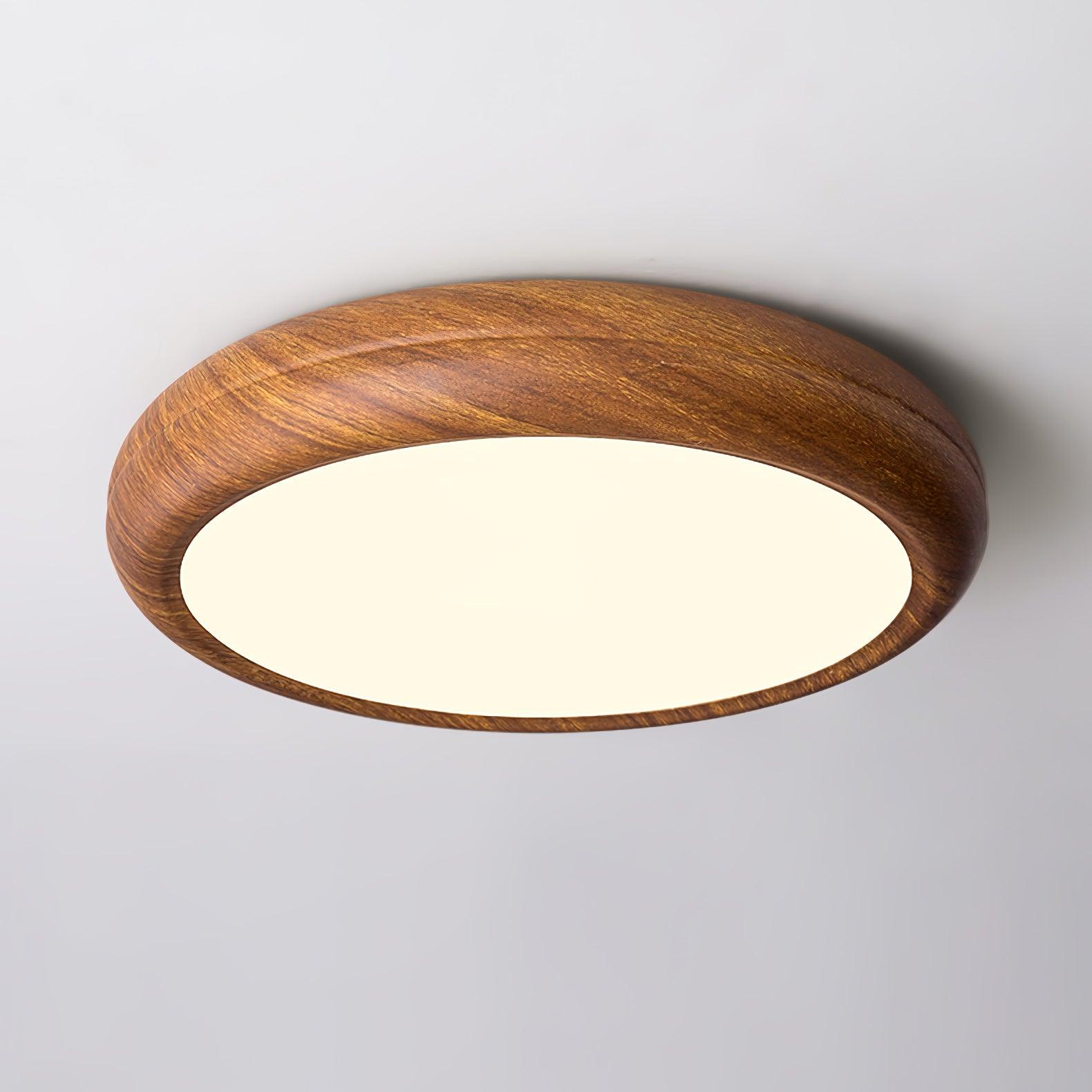 Wood Grain Round Ceiling Lamp - Vinlighting