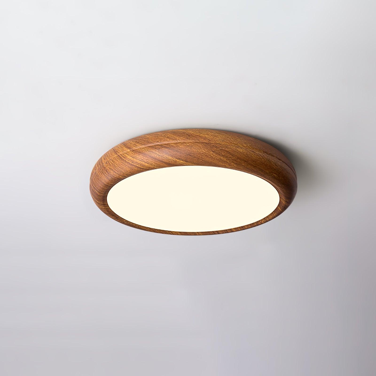 Wood Grain Round Ceiling Lamp - Vinlighting