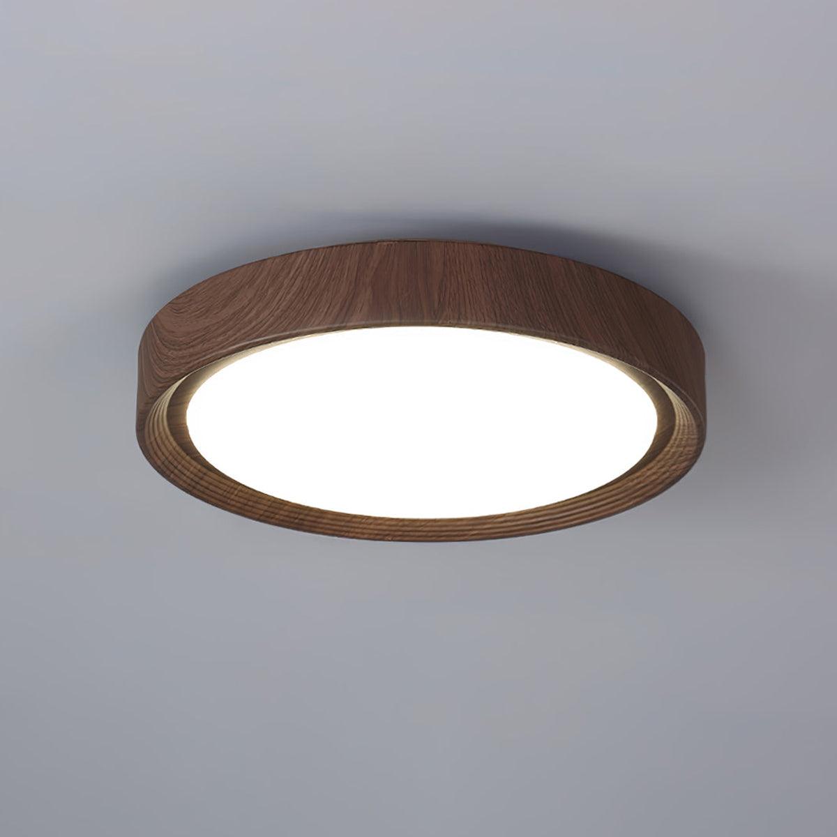 Wood Grain Round Ceiling Lamp - Vinlighting