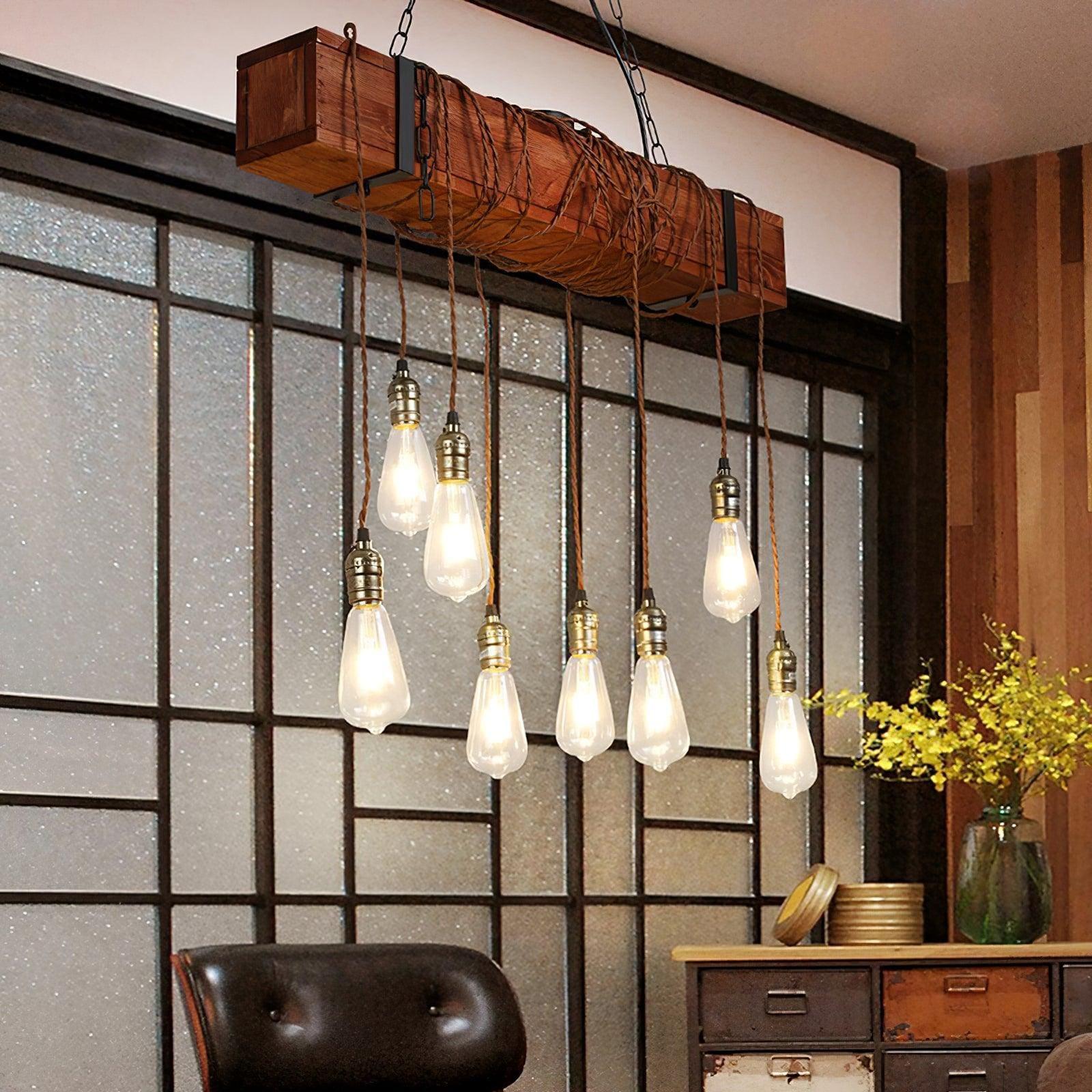 Wood Hanging Multi Chandelier - Vinlighting